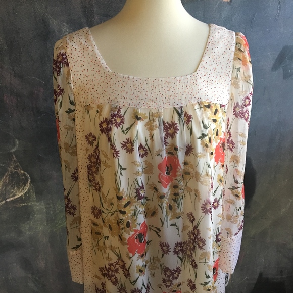 Jovovich Hawk Floral & Polka Dot Ruffle Hem Dress - Picture 2 of 6